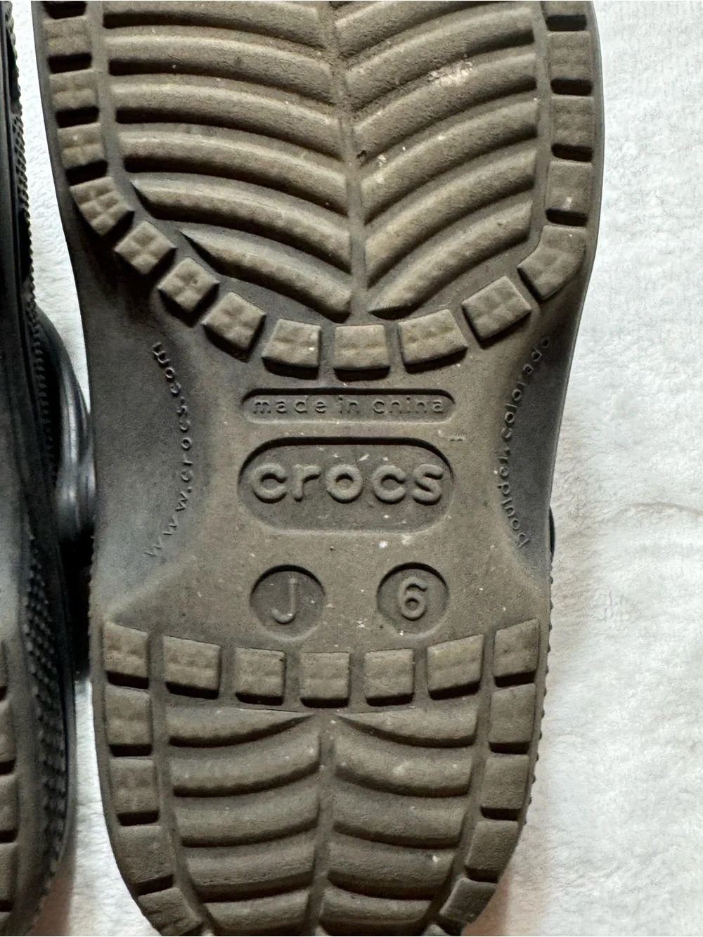 CROCS Kids Black Classic Clogs with Heel Strap